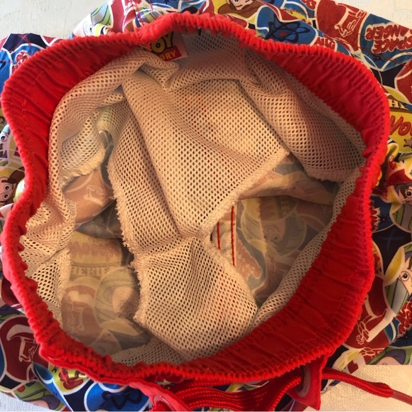 Disney Toy Story Boys Size 3 Red Swimming Trunks Baiting Shorts Mesh Lining - Picture 4 of 16